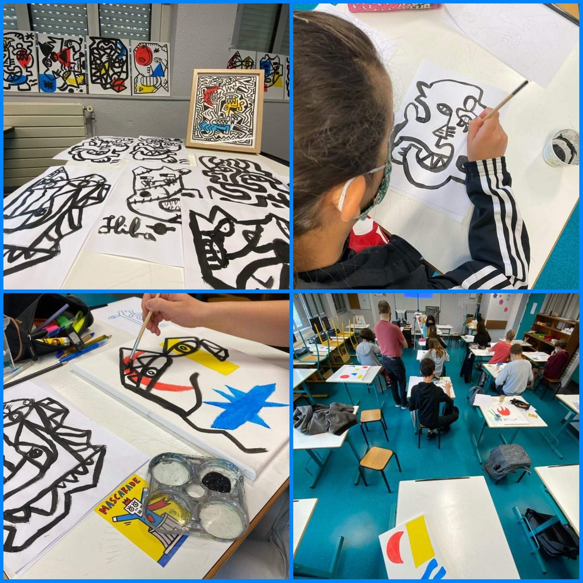 #VacancesApprenantes : Pendant le vélo, un autre groupe d'élèves <a href="/IjcLh76/">Collège Irène Joliot Curie du Havre</a> <a href="/LH_LeHavre/">Le Havre</a> se plongeait aujourd'hui dans l'Art avec l'artiste havrais #Mascarade dans un 1er acte. Demain, ce sera une génialissime démo sur un mur du collège #acte2. <a href="/ac_normandie/">Académie de Normandie</a> <a href="/dsden76/">DSDEN76</a> <a href="/seinemaritime/">Seine-Maritime</a>