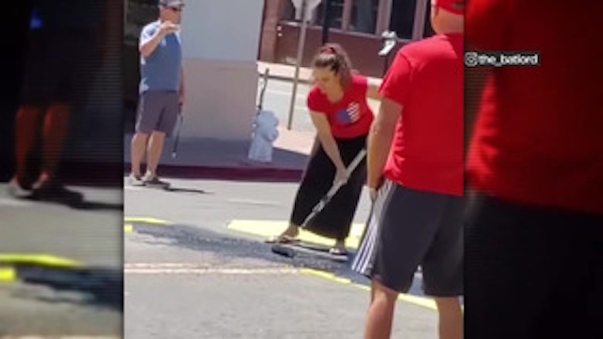 AmericanIndian8's tweet photo. 2 charged with hate crimes for trying to paint over Black Lives Matter mural in California https://t.co/FXE8Desn9I 
#INDIGENOUS #TAIRP https://t.co/KAkXGBkxAF