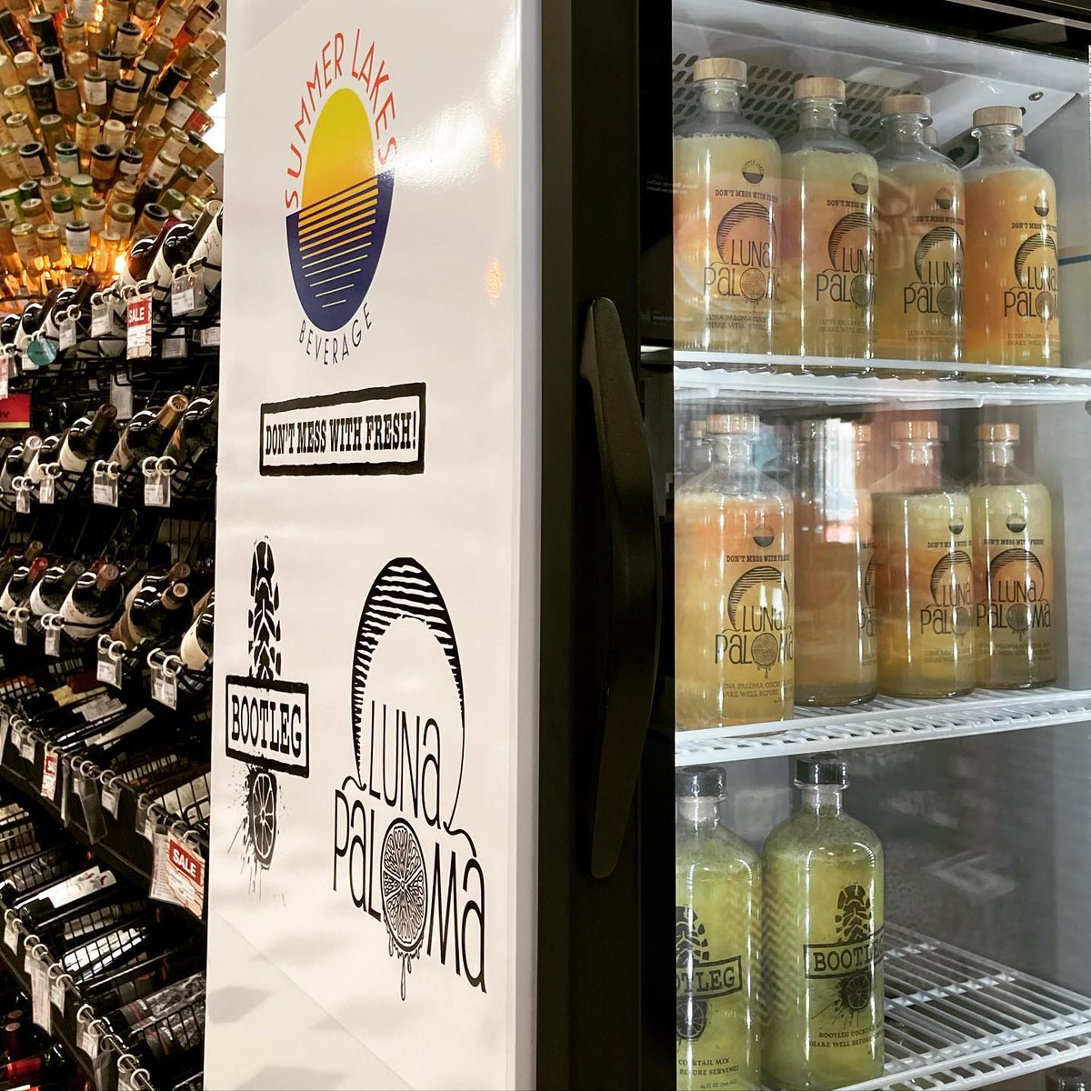 We love seeing our clients products out and about in the city 😎 Summer Lakes Beverage has some of the tastiest cocktail mixes around! And those cooler graphics look pretty good too 😉