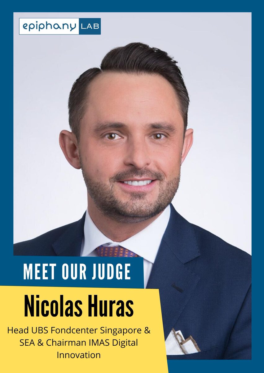 epiphanypk's tweet photo. Meet our judge for Epiphany Lab 2020's Demo Day, Nicolas Huras. Nicolas is the head of UBS Fondcentre Singapore & SEA and the Chairman of IMAS Digital Innovation.
#demoday #finalpitch #judges #startup #entrepreneurship #pitchdeck #investment https://t.co/RtHMKoHqAN