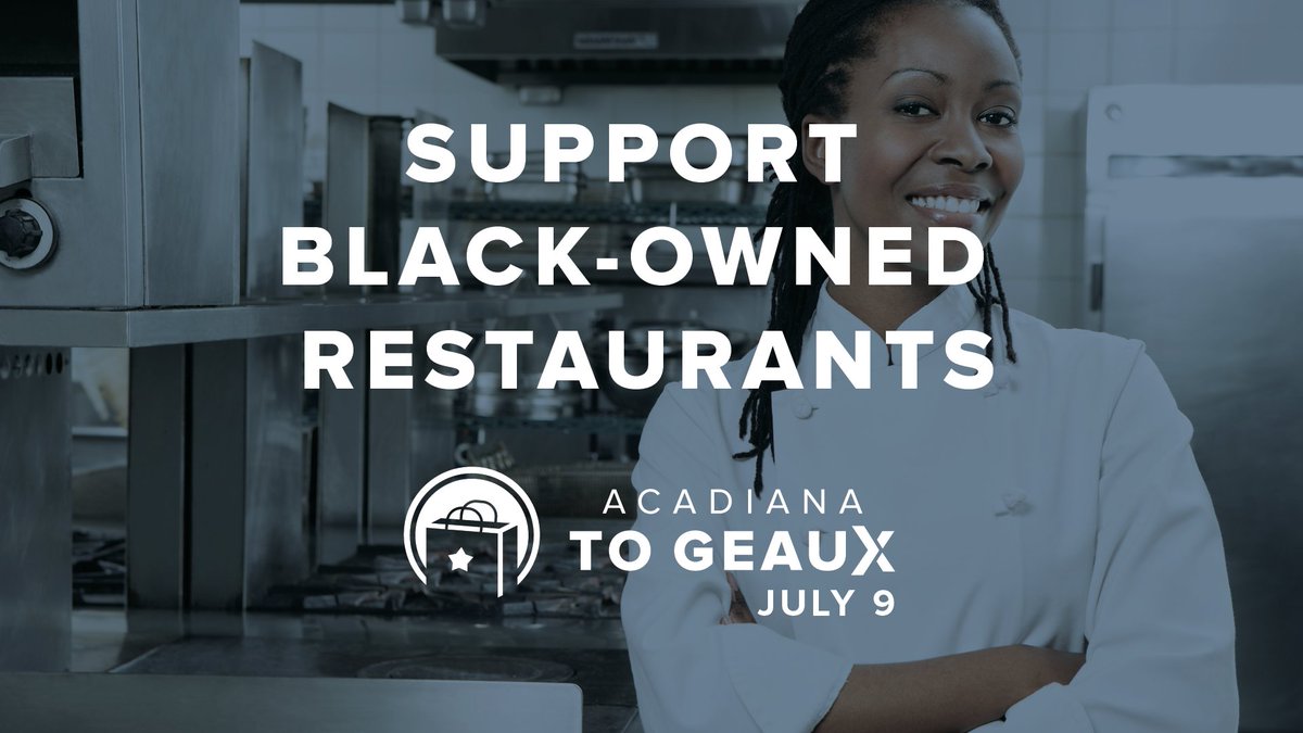 TOMORROW! #AcadianaToGeaux is celebrating Black-owned restaurants. Order takeout, delivery, or curbside and don’t forget to take a photo, share, and tag your posts!