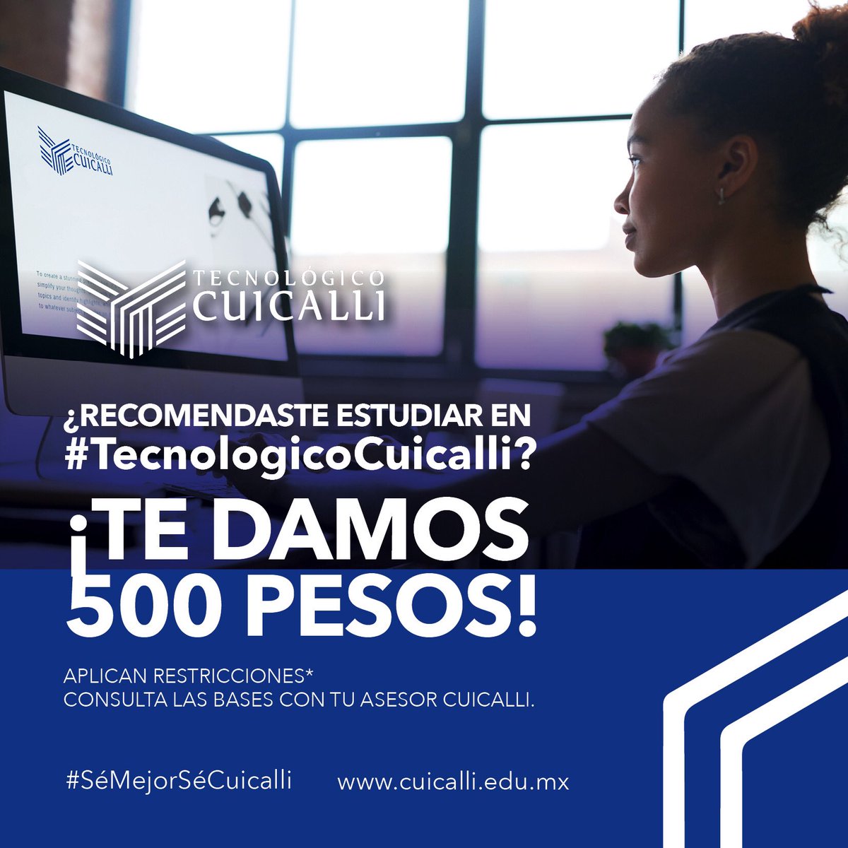 ¿Estudias con nosotros y nos recomendaste? Esto te interesa 👇🏻 *Consulta las bases con tu asesor* 🌐cuicalli.edu.mx
📱Whatsapp: 55-6814-4543
☎️Tel: 7090-7005 / 7090-9272
#SéMejorSéCuicalli <a href="/CdSatelite/">Ciudad Satélite</a>