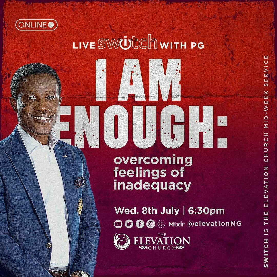 elevationMD's tweet photo. Good evening and welcome to tonight's switch, our midweek event.
We're glad to have you. Join us live on Twitter, Facebook or YouTube at ElevationNG
YOU ARE ENOUGH
#TECMainland #switch #IAnEnough https://t.co/PGNf3dQiDP