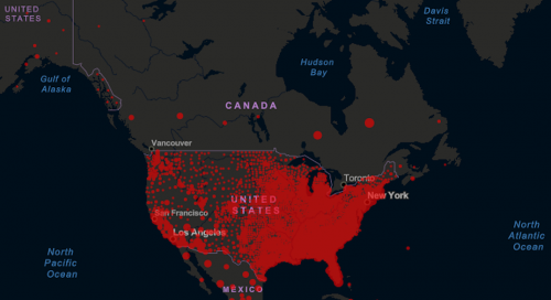 #Coronavirus data map shows importance of Canada-US border closure ow.ly/3gd950At9hZ #COVID19
