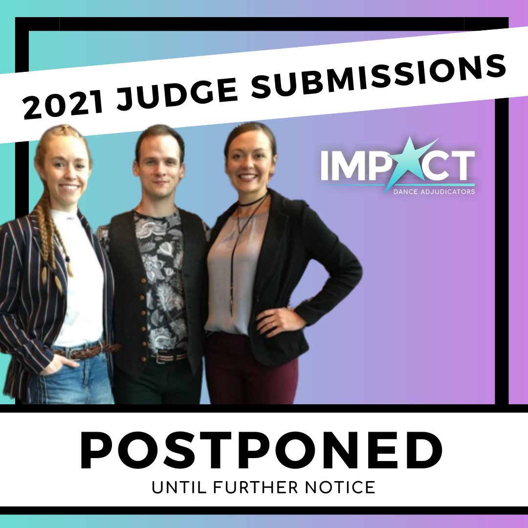 IDAadjudicators's tweet photo. A quick update regarding our 2021 Judges Submissions. At this time, we have postponed the opening of our application process to join the IDA Roster for the 2021 competition season. Stay connected with us on social media to view the most current updates  🌟 #MakingTheImpact https://t.co/wtd3FjmR5j