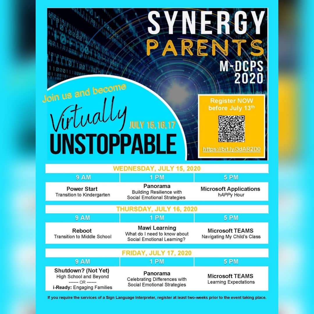 MAMilamK8's tweet photo. Dear #MilamFamily, we invite you to sign up for these wonderful virtual workshops that will take place next week! Take advantage of these great resources; You can register here to receive your zoom code: https://t.co/oyXCe7LlPd

#VirtuallyUnstoppable #AcceleratingExcellence https://t.co/WUPWW2mfJw