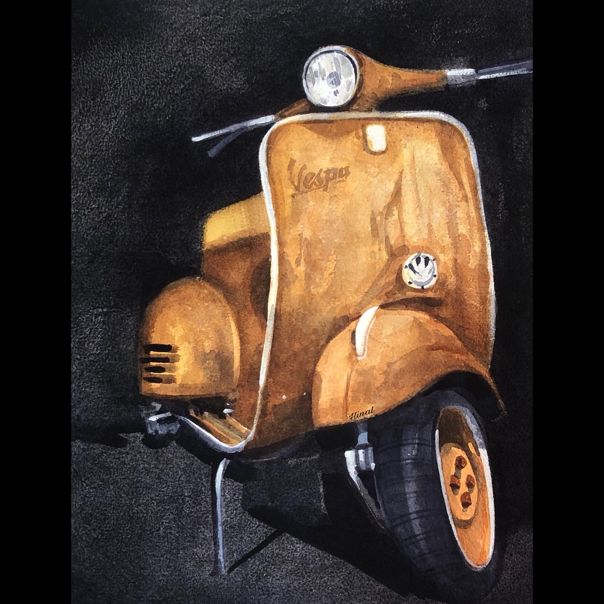 Life is a journey, enjoy the ride💫

Vespa scooter in watercolour✨
.
.
#art #myart #myartwork #vespa #scooter #watercolour #watercolor #watercolourpaint #watercolours #watercolouring #watercolourartist #artists #ArtistOnTwitter 

Follow my insta page: instagram.com/hinal_thakkar1…