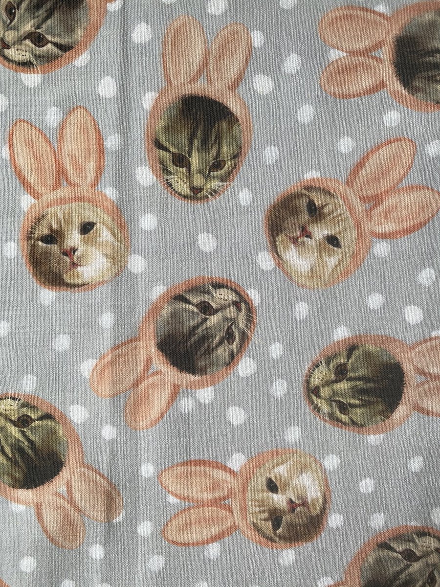 Kaat_Man_Do's tweet photo. Final print.... for a face mask commission ......but see these on PJs #catandrabbit #textiledesign #cat #madebyme https://t.co/ILfuA7eVBZ