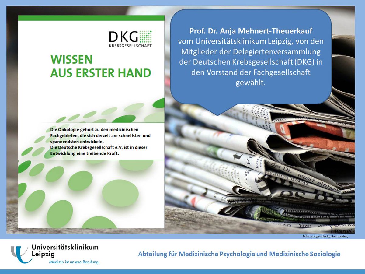 Med.Psychologie an der Universitätsmedizin Leipzig (@mps_leipzig) on Twitter photo Neues aus dem Vorstand der DKG: krebsgesellschaft.de/deutsche-krebs… Neues aus dem Vorstand der DKG: krebsgesellschaft.de/deutsche-krebs…