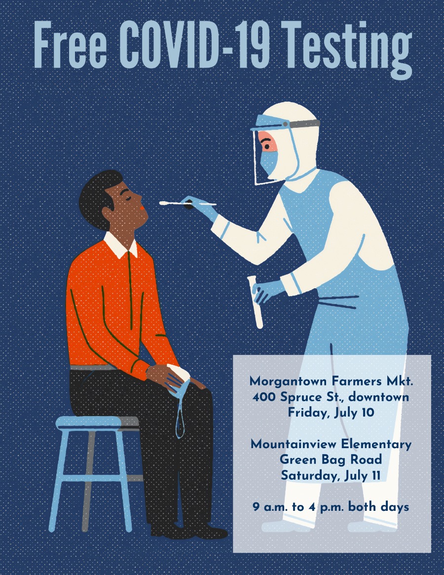 Free COVID-19 testing will be available on Friday and Saturday in Morgantown for anyone, including asymptomatic individuals, to increase testing for residents in counties with high minority populations and evidence of COVID-19 transmission. 
Read more:
dhhr.wv.gov/COVID-19/pages…
