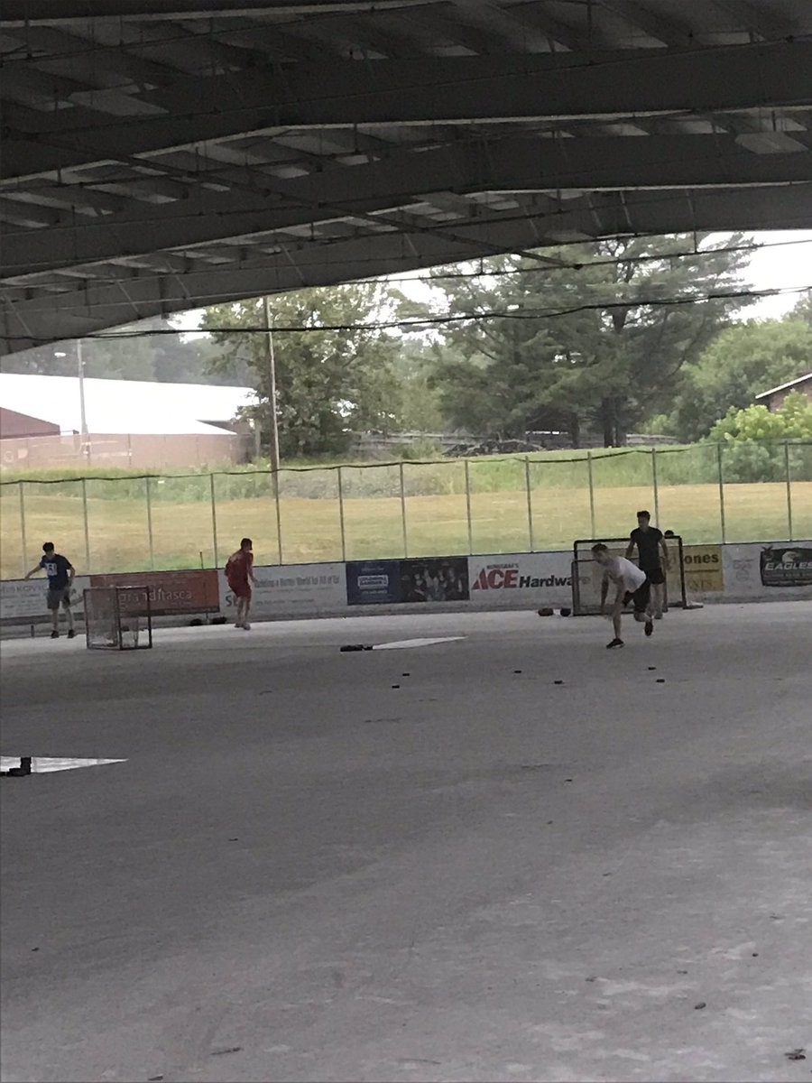 Hockey under the Pavilion.