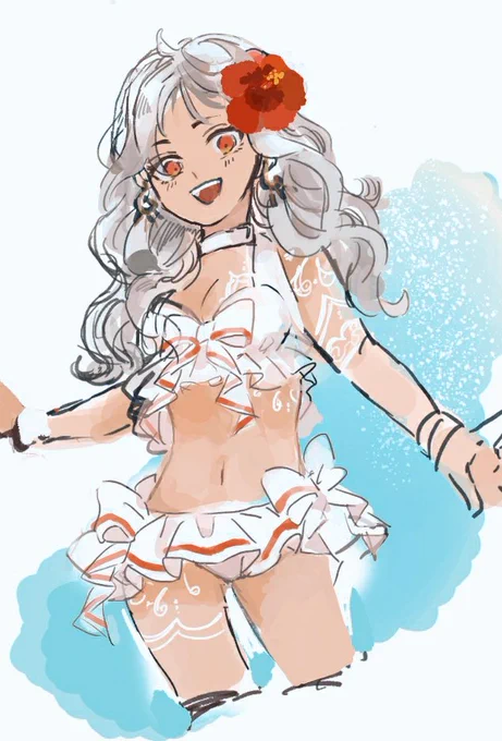 ⚠️女体化
                  水着ラビア 