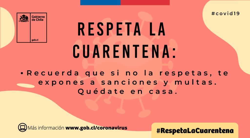 GOREAntofagasta's tweet photo. ⚠️RECUERDEN⚠️
🔴No cumplir con la cuarentena pone en riesgo tu vida y la de todos. #CuidémonosEntreTodos, respeta las medidas sanitarias😷 y protege a los que más quieres 👨‍👩‍👧‍👦👵👴👶
#Antofagasta
#Calama
#Mejillones
#Tocopilla https://t.co/6Yzlil09HU