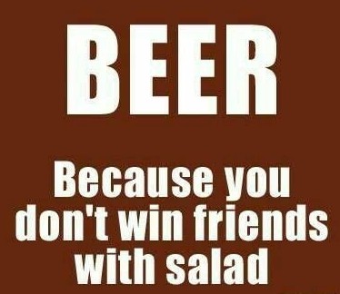 CraftBeerLover3's tweet photo. You don't win friends with salad!

#beer #beerbabes https://t.co/to3y9Y93h8