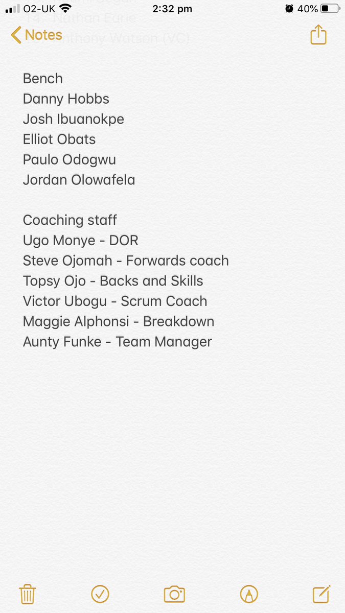 maroitoje's tweet photo. It’s been a tough and rigorous process but I have come down to my final Nigerian British XV of current players. A good blend of experience and youth. Congratulations to all those selected. 🇳🇬🇬🇧 https://t.co/VBZ2QHzl3h