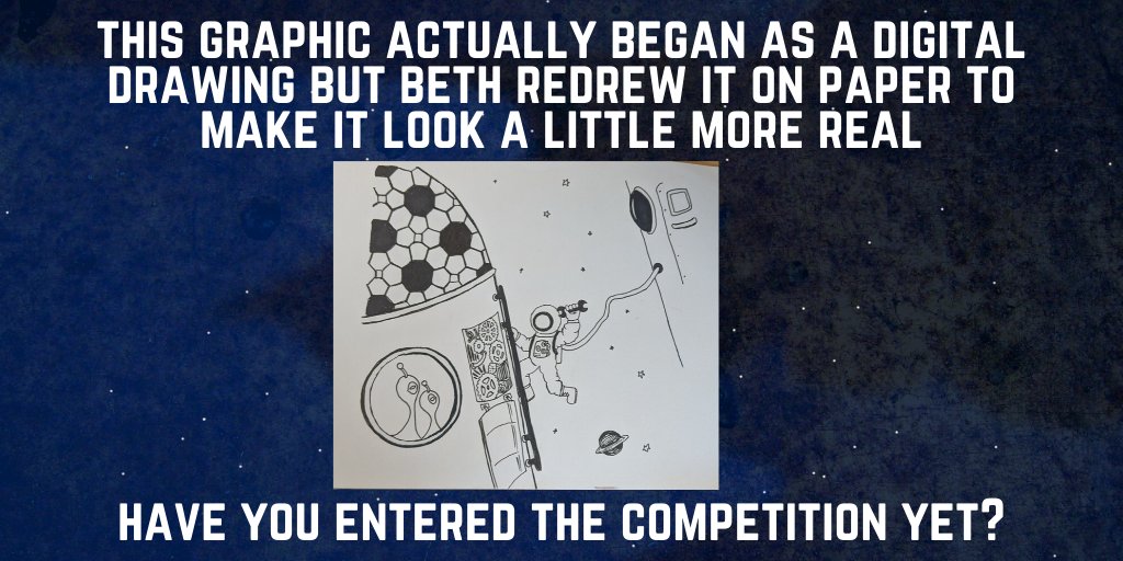 WeFixSpaceJunk's tweet photo. We spent a long time working on the colouring book, sometimes redrawing pieces multiple times until we were happy with them!
To enter the We Fix Space Junk fanart competition, upload your fanart to Twitter, tag us in the tweet and use the hashtag #SpaceJunkComp! https://t.co/DVTVCHWfSc