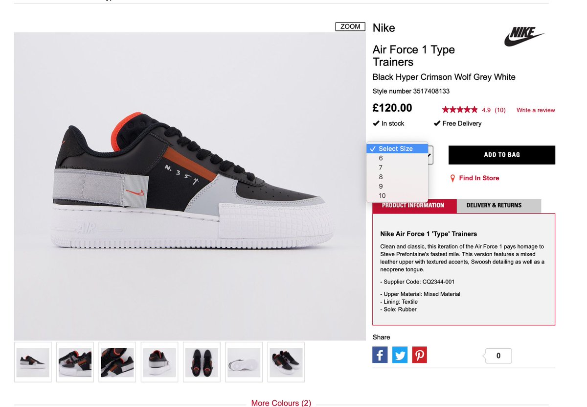 air force 1 type restock