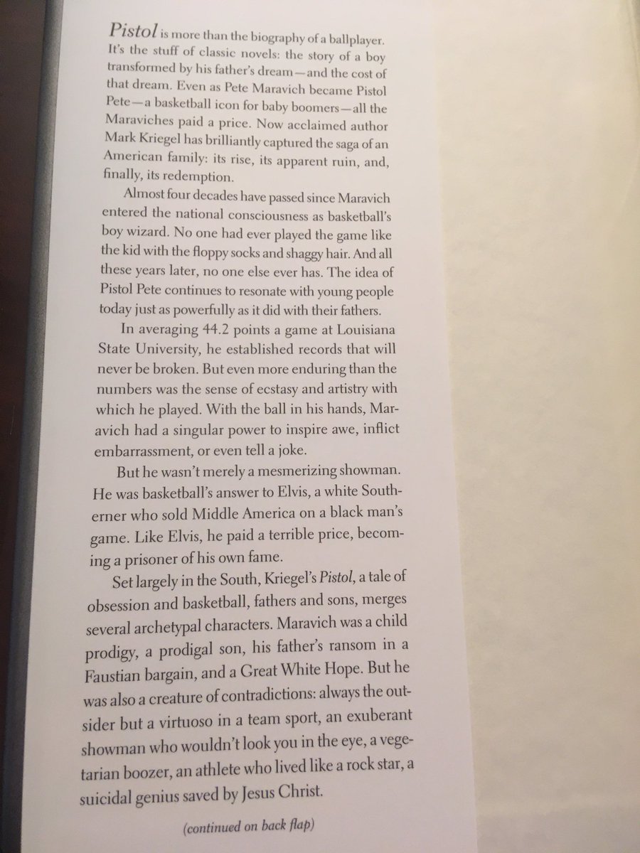 Suggestion for July 8 ... Pistol: The Life of Pete Maravich (2007) by Mark Kriegel.