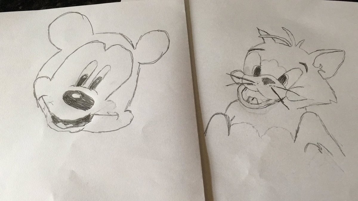 DawnFagence's tweet photo. @towers_5 Freddie has discovered a skill in cartoon drawing! Can you guess the characters? https://t.co/ZeHMZ2rcbG