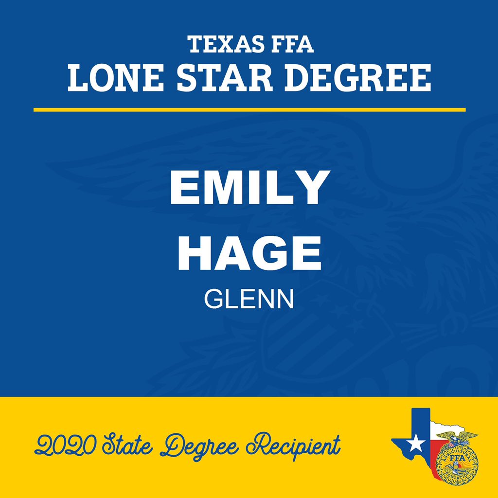 glenn_ffa's tweet photo. Big congratulations to our Lone Star Degree recipients! Good work! https://t.co/9AR8dXvcQD