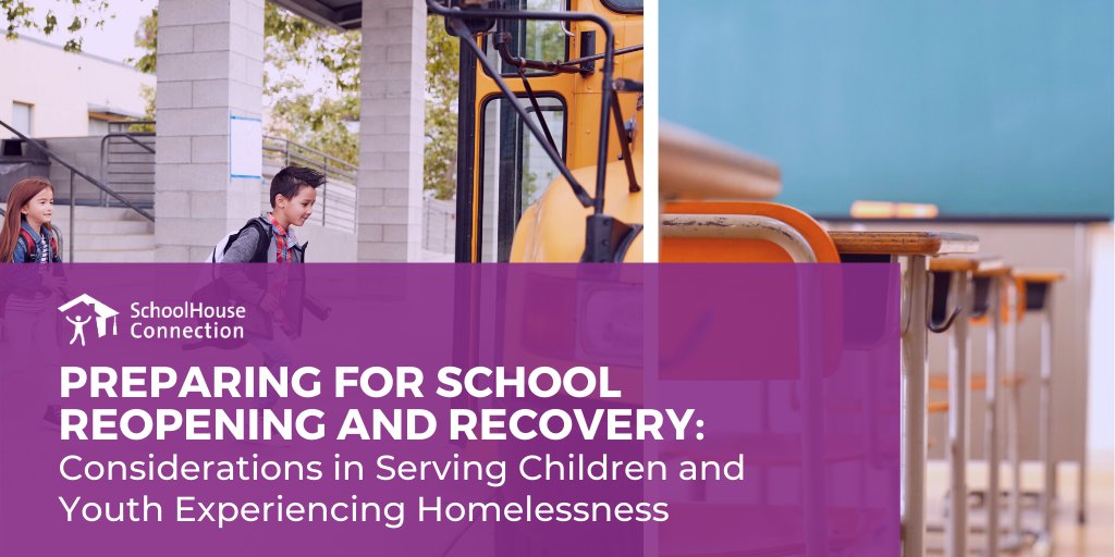 SchoolHouseConn's tweet photo. Preparing for school reopening? Here are important considerations ensure equitable access to education for students experiencing #homelessness as they prepare for the new school year. 

We do not want them to get left behind. 

Checklist: https://t.co/InAIhd62TP https://t.co/4adKfuFiAG