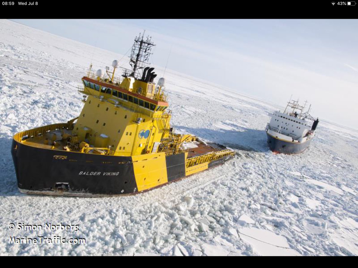 Here is the newest addition to the CCG icebreaking fleet, the CCGS JEAN GOODWILL (...former BALDER VIKING...)

Photo credits : Martin Coulombe &amp; Simon Norberg via MarineTraffic
<a href="/CoastGuardCAN/">Canadian Coast Guard</a> <a href="/CBCNews/">CBC News</a> <a href="/RadioCanadaInfo/">Radio-Canada Info</a>  <a href="/tvanouvelles/">TVA Nouvelles</a> <a href="/globalnews/">Globalnews.ca</a> <a href="/MarineTraffic/">MarineTraffic</a>
