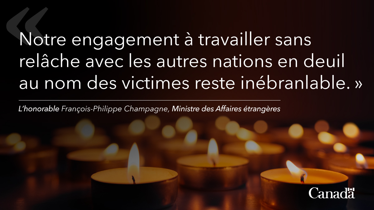Aujourd’hui, 6 mois après que le vol #PS752 s’est fait abattre, nous rendons hommage à la mémoire des victimes de cette tragédie insensée. Le Canada poursuivra sans relâche sa quête pour la transparence, la responsabilité, et la justice au nom des victimes et leurs familles. https://t.co/Svsd7QjHCC