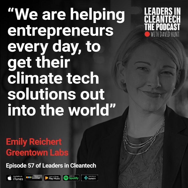Cleantechleader's tweet photo. 📣NEW EPISODE of #LeadersInCleanTech Live now! Listen in as @DavidHsearch speaks with @EmilyLReichert, CEO of @GreentownLabs, discussing the role of a #cleantech #incubator, their expansion to Houston, working with #startups, #diversity and much more! https://t.co/JCK49q9TnK https://t.co/thbye5Nm17