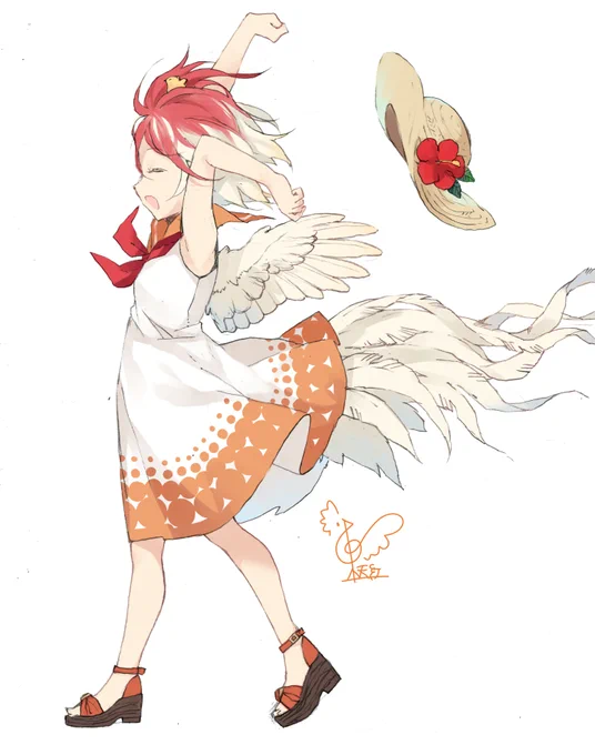 #リプ来たキャラの私服アレンジ描く
10庭渡久侘歌 