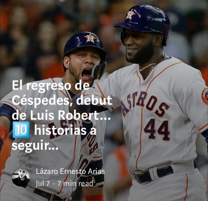 ⚾️🔟 historias a seguir desde #Cuba en la MLB 2020

@LaraRoberto06 @stormcaptain @CondeRavassa @cronicarian @robertserrano97 @mestevezp @golrenier 

bit.ly/2VWvMBM