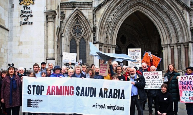 In June 2019 the UK Court of Appeal ruled that UK arms exports to Saudi Arabia for use in Yemen are unlawful.The court concluded that the UK failed to adequately assess whether exports might be used to breach international humanitarian law in Yemen.  https://www.una.org.uk/news/court-appeal-rules-against-uk-arms-sales-saudi-arabia