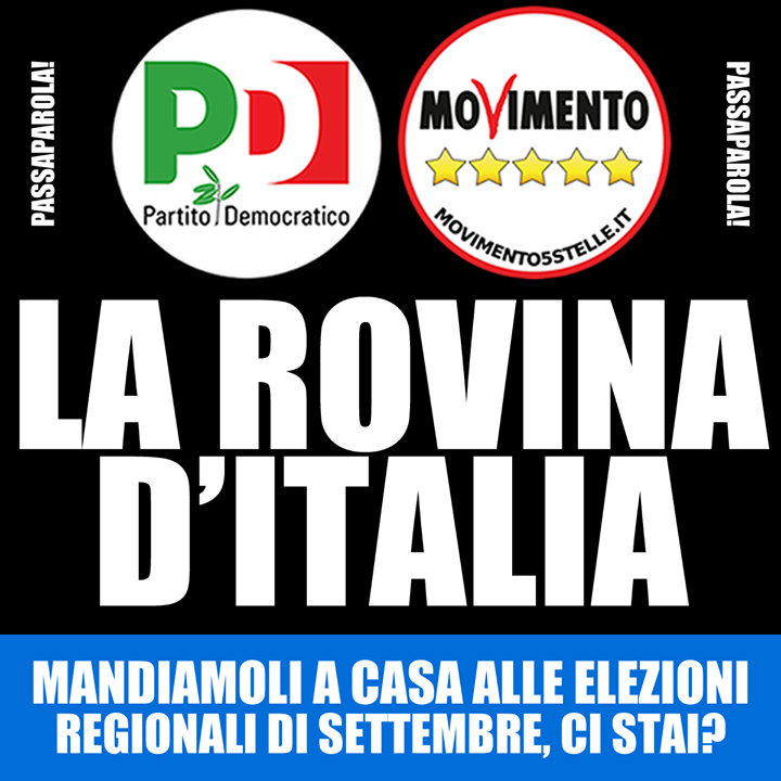 MANDIAMOLI A CASA ALLE REGIONALI DI SETTEMBRE, CI STAI? PASSAPAROLA!