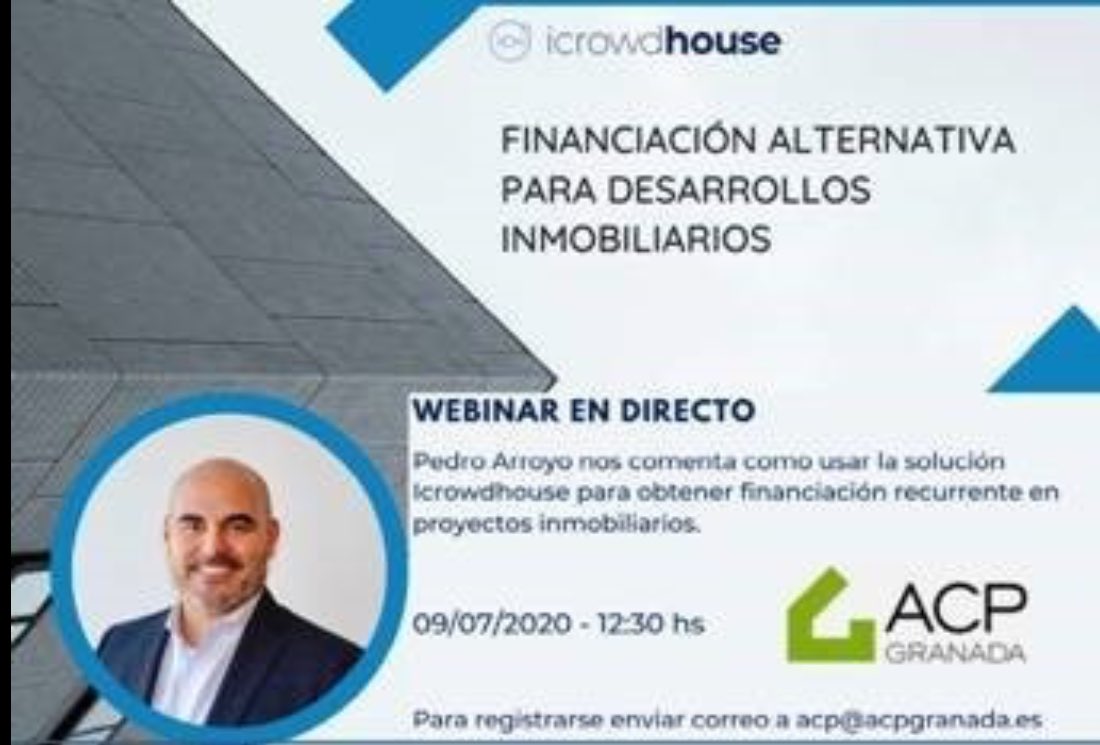acpgranada's tweet photo. Mañana jornada sobre alternativas de financiación de proyectos inmobiliarios, de la mano de @icrowdhouse . La financiación es fundamental en el proceso productivo de nuestro sector y los nuevos métodos para conseguirla forma parte de la #innovacion del sector. https://t.co/1Uk9jhJ808