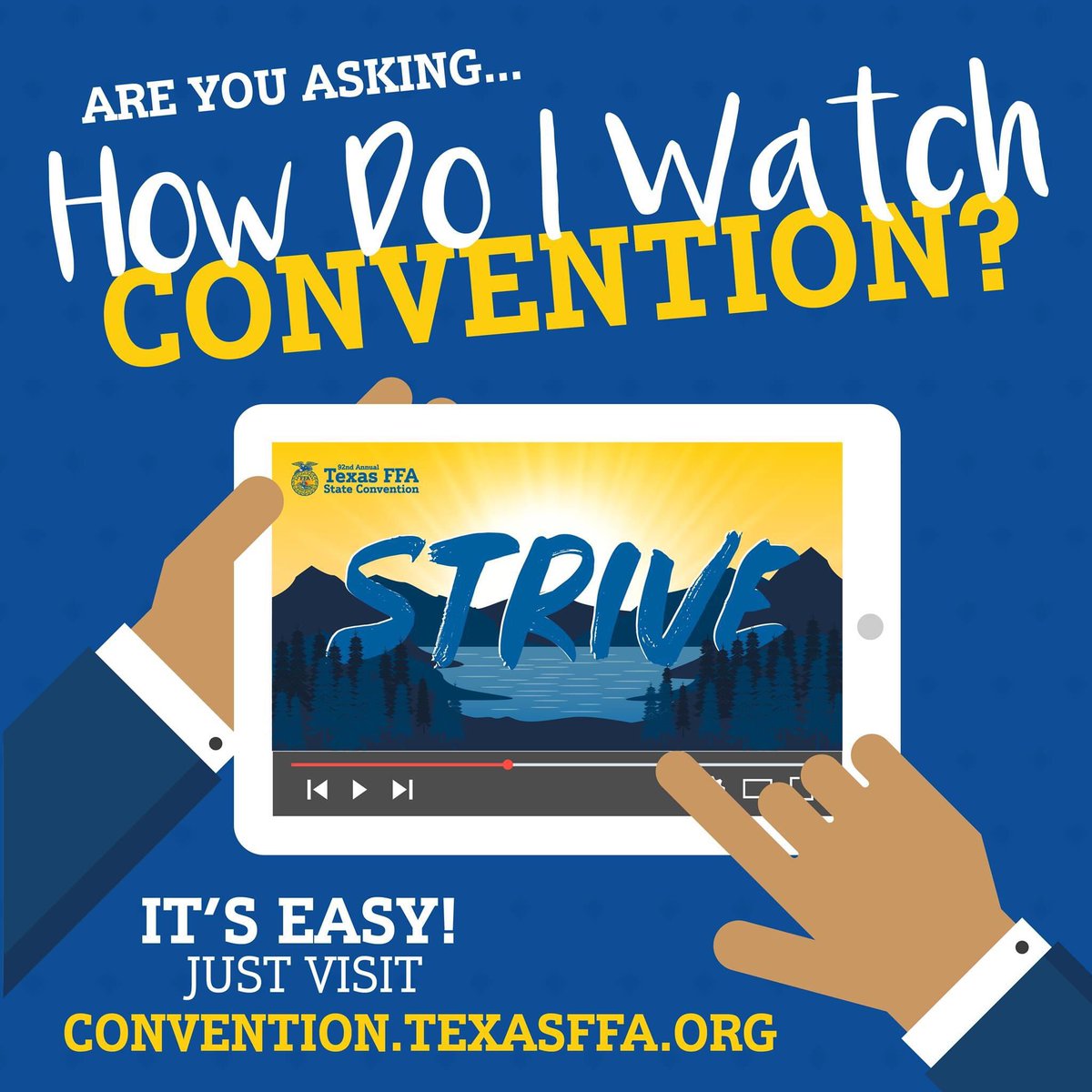 Bridgeland_FFA's tweet photo. One hour until the 92nd Texas FFA Convention Starts! It looks a lot different this year, but join us from home, post a picture of you watching and tag us! Don't forget your hashtags>> #BridgelandBest #BridgelandFFA #TexasFFA #StriveFFA #MyTexasFFA #StateFFAConvention https://t.co/FhdxAqNvPW