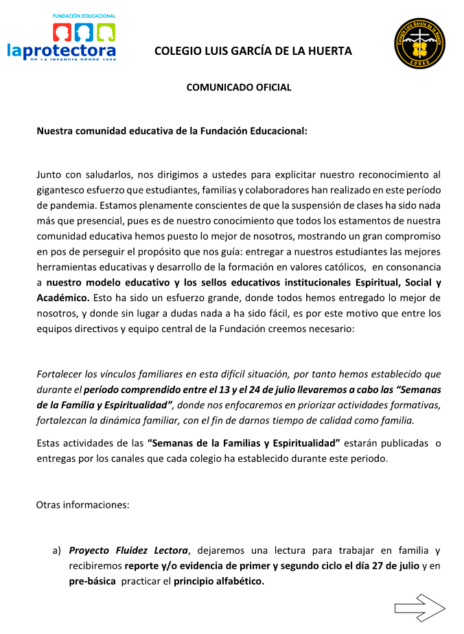 ColegioLGH's tweet photo. Comunicado Oficial, favor leer y compartir 
¡Gracias! https://t.co/DvLkOFbLE2