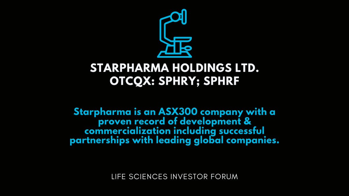 LifeSciForum's tweet photo. Jackie Fairley, CEO of @Starpharma_ASX (OTCQX: $SPHRY; ASX: $SPL) presented in the #LifeScience Investor Forum @IntradoDigital 

Watch the replay to learn how its treatments may help in the fight against #COVID19  https://t.co/XzaC4SRZsZ

Follow @RIConferences for new conferences https://t.co/apVEKJfpJy