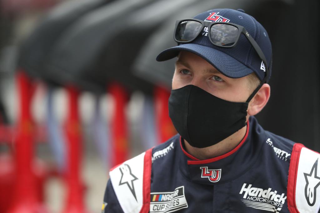 NASCAR's tweet image. Play it safe. Wear a mask and help slow the spread of COVID-19. 

Learn more at cdc.gov