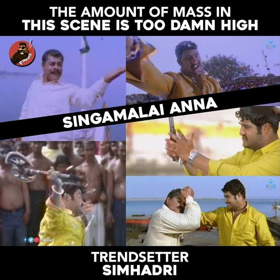 TeamNTRyouth's tweet photo. The amount of MASS in this Scene is Damn HIGH 🔥🔥🔥

            🔥  సింగమలై అన్న  🔥

Trend Setter " #SIMHADRI "

@tarak9999 🙏

#17YearsForIHSimhadri https://t.co/eu4owusjh6
