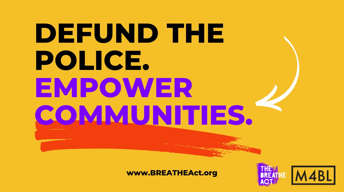 The people are demanding that we defund the police. We intend to make that demand a reality. Take action:  http://BREATHEAct.org   #BREATHEAct8/8