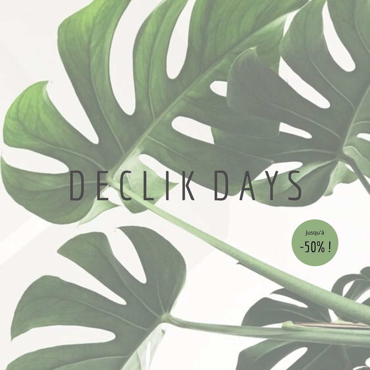 Declik_Deco's tweet photo. L'équipe de DeclikDeco est heureuse de vous annoncer le début des DeclickDays ! 😍

Jusqu'à 50% de remise sur une large sélection de meubles et de décoration ! Non non vous ne rêvez pas, des articles à moitié prix ! ✨

Venez vite en profitez ➡️ https://t.co/pH58GzOHwj https://t.co/kIkjQl7p5a