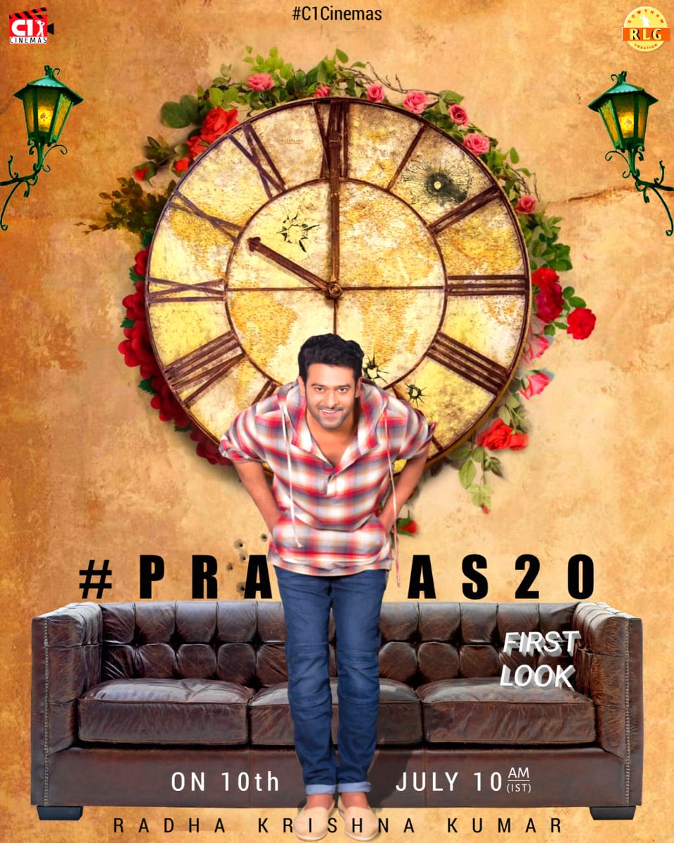 sutha301's tweet photo. #MyEntView• #Prabhas20FirstLook &amp; Title Out On 10.7.2020 At 10am🚶‍♂️

The Special Design By: @C1Cinemas #C1Cinemas 🤗

#Prabhas20 #Prabhas @hegdepooja @director_radhaa @UVKrishnamRaju @itsBhushanKumar #Vamshi @PraseedhaU @UV_Creations @TSeries @AlexAngurajoffl @GowthamRlg #RLGcrea https://t.co/hgpuGMoylH