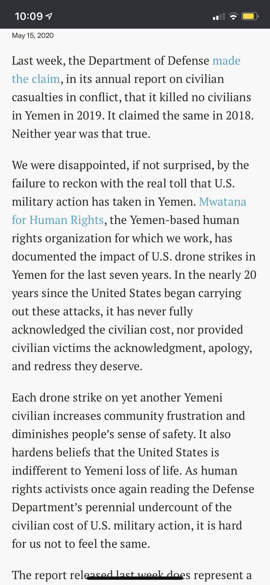 Killing of Yemeni Civilians: