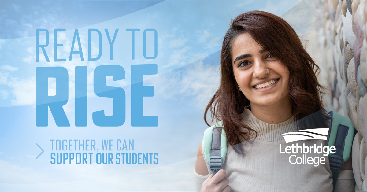 LethCollege's tweet image. This is your chance to #RiseUp and support our students – all with a simple retweet! 🔁

For every retweet, @TD_Insurance will donate $5 to our #ReadyToRise campaign, up to $25,000. 

Together, we can support our students. 

Learn more &amp;gt; lethbridgecollege.ca/readytorise