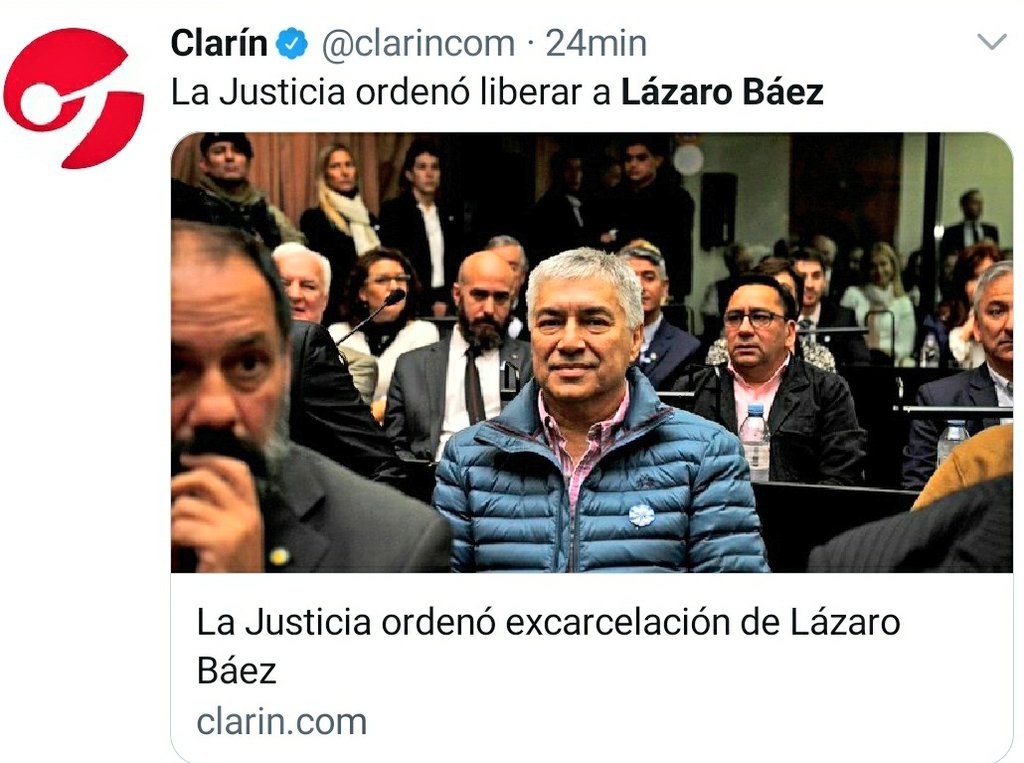 #BuenMiercoles para hacerle saber que no nos van a callar. 
Hoy en el día 111 de infectadura Lázaro Baez recuperó la libertad.
Pedimos que la justicia sea transparente e IMPARCIAL, lejos del partidismo kirchnerista.
Súmate al repudio 
#JuntosPodemosLograrlo