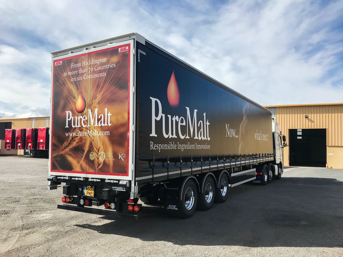 SDCtrailers's tweet photo. Stunning livery on this new @PureMaltLtd Freespan Curtainsider, digitally printed curtains provide a beautiful polished finish for long miles on the road. #Livery #DigitalPrint #Freespan #Curtainsider #ReadyToRoll https://t.co/pfrOs3lzSz
