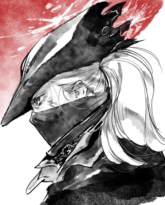 かわいいポニーテールの子のらくがきをするつもりだった #Bloodborne #ポニーテールの日 