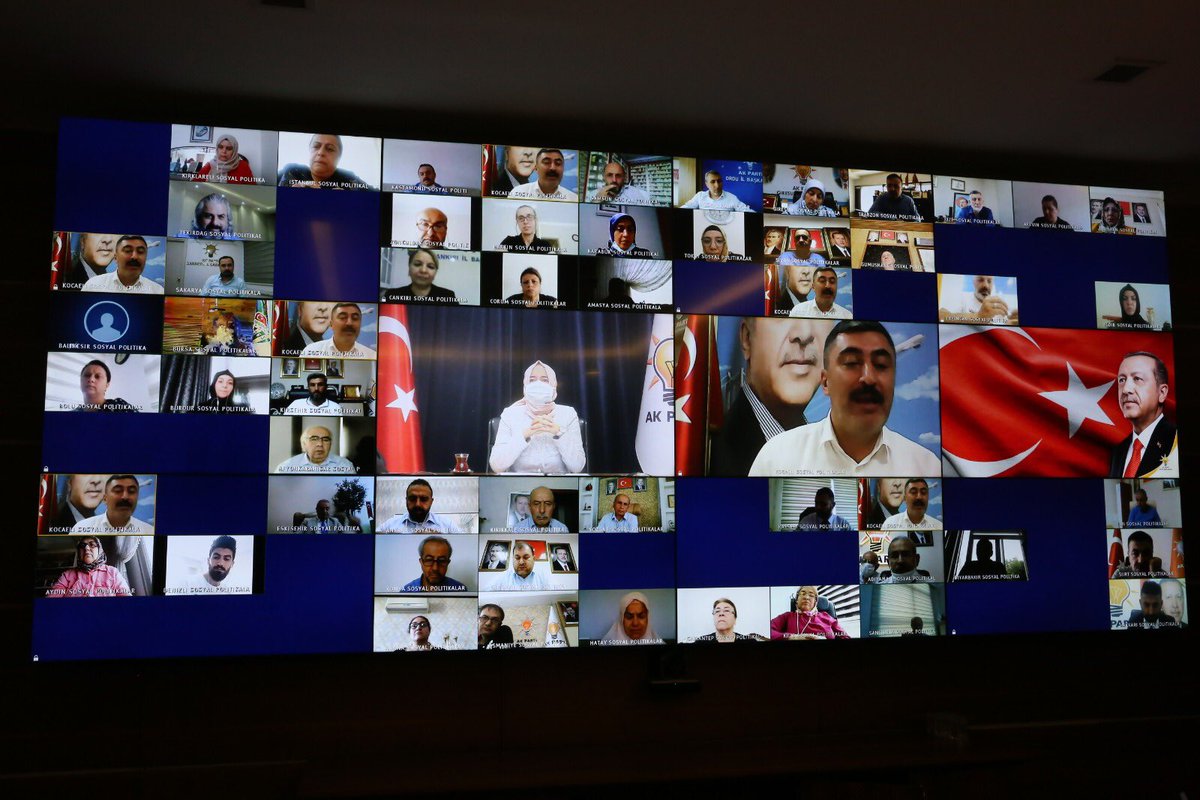 OsmanUlker's tweet photo. Genel Başkan yardımcımız Sosyal Politikalar başkanımız Fatma Betül Sayan Kaya ile Sosyal Politikalar il başkanları olarak videokonferansla toplantımızı gerçekleştirdik https://t.co/NyKuKhxmvu