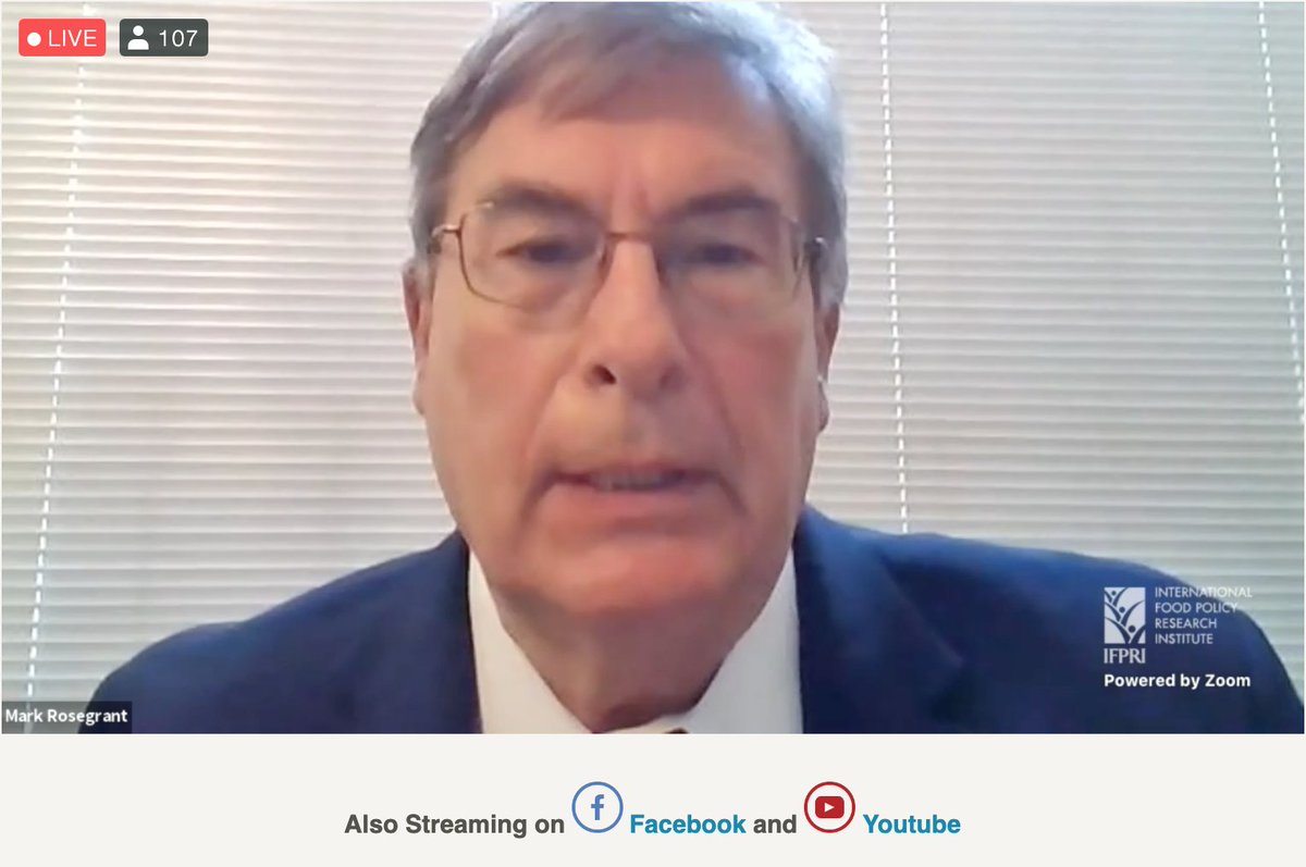 The impact baseline projection captures the general trends in food production, food demands, and food prices, says Mark Rosegrant.  #ifpriLIVE  #IFPRI