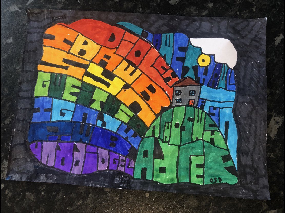 anitajdavies's tweet photo. @YGBrynsierfel Osian has had a busy day drawing today, he hopes Mrs Saunders likes it. 🙂 https://t.co/0sO5EZbZjy