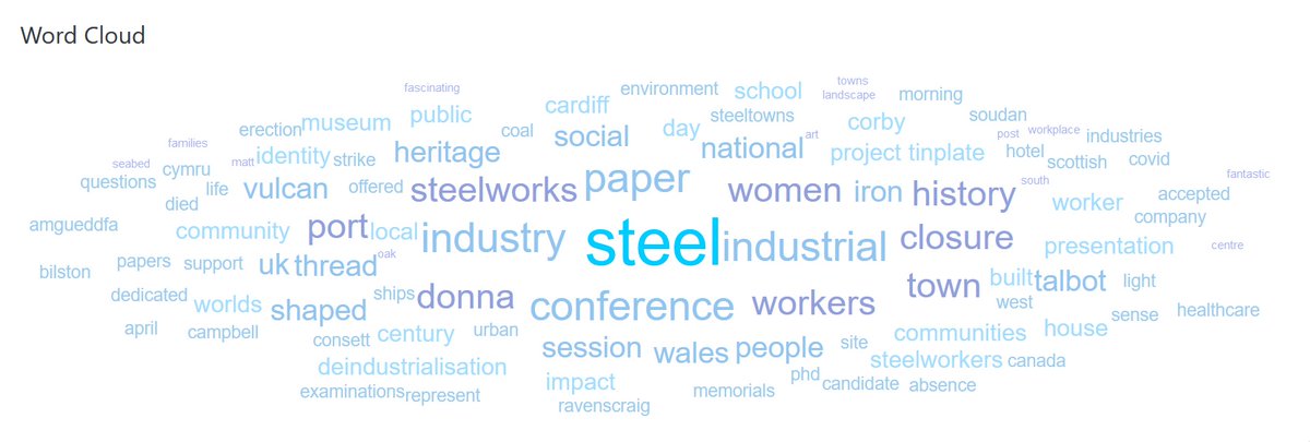 Steelworlds's tweet photo. A #SWOS20 wordcloud https://t.co/hRIc32llwo